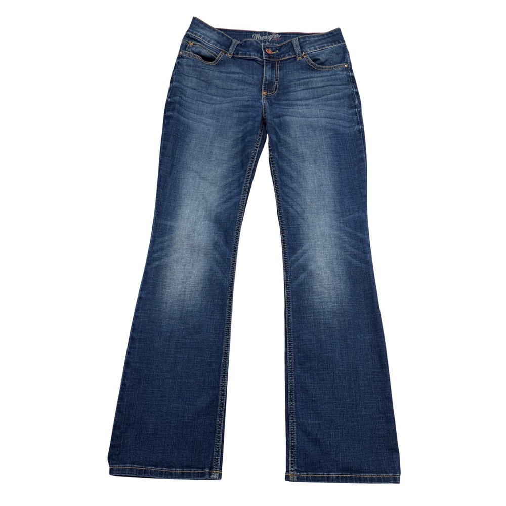 Wrangler Boot Cut Women 11 Blue Mid Rise Stretch Western Denim Pants